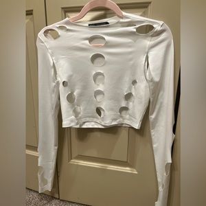 Finesse white crop top